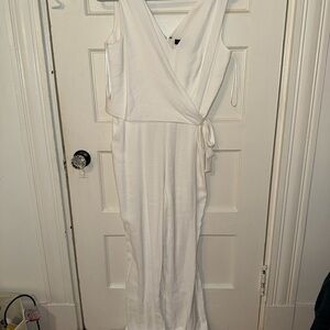 1. State White Maxi Wrap Dress